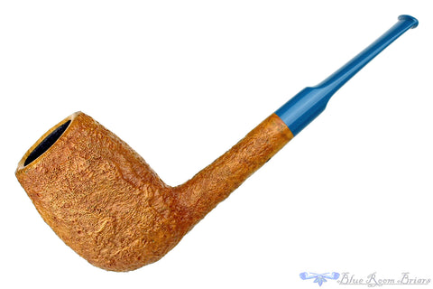 Nate King Pipe 870 Natural Crosscut Sandblast Smitty's Billiard with Jaguar Ebonite Stem