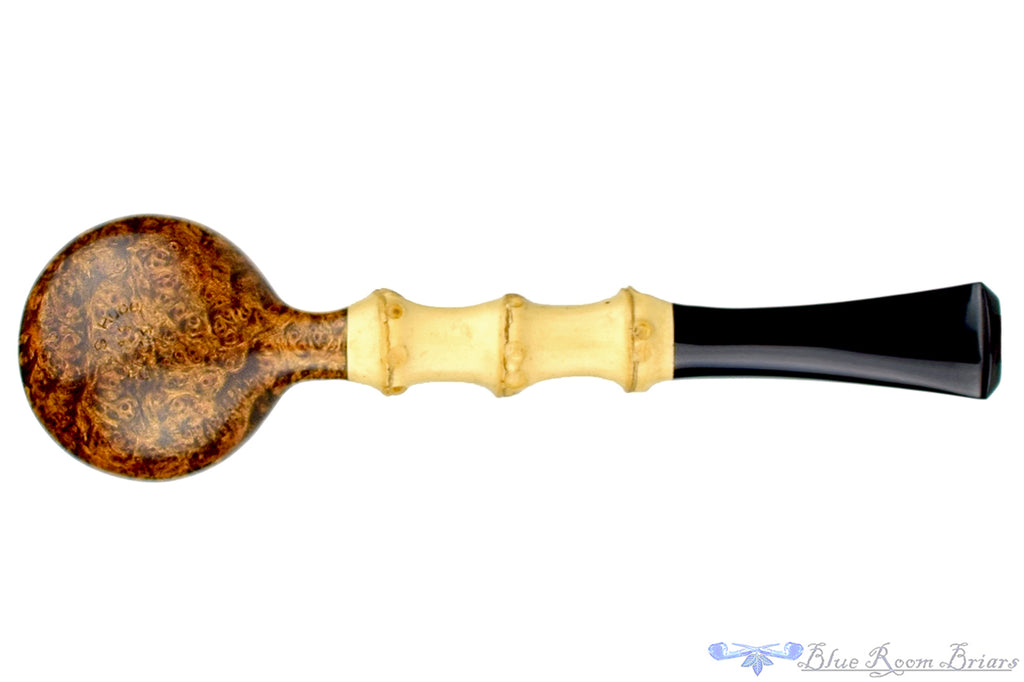Blue Room Briars is proud to present this David S. Huber Pipe Featherweight Brandy with Bamboo