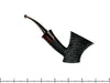 Jesse Jones Pipe Black Blast Bent Cherrywood with Smooth Rim