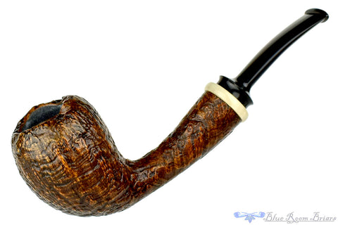 Charl Goussard Pipe Black Blast Apple with Warthog Tusk