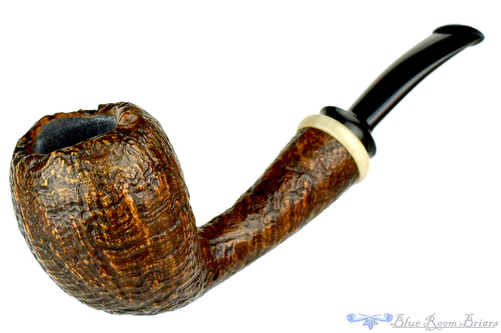 Charl Goussard Pipe 1/4 Bent Ring Blast Acorn with Kudu Horn and Plateau
