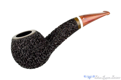 Dr. Bob Pipe Carved Tan Billiard with Acrylic Insert and Brindle