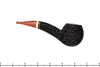 Dr. Bob Pipe (PPP) Rusticated Hawkbill with Acrylic and Brindle