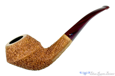 Dr. Bob Pipe (PPP) Rusticated Hawkbill with Acrylic and Brindle