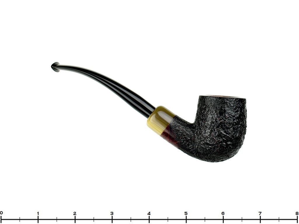 Jesse Jones Pipe 1/4 Bent Black Blast Billiard with Military Mount at Blue Room Briars