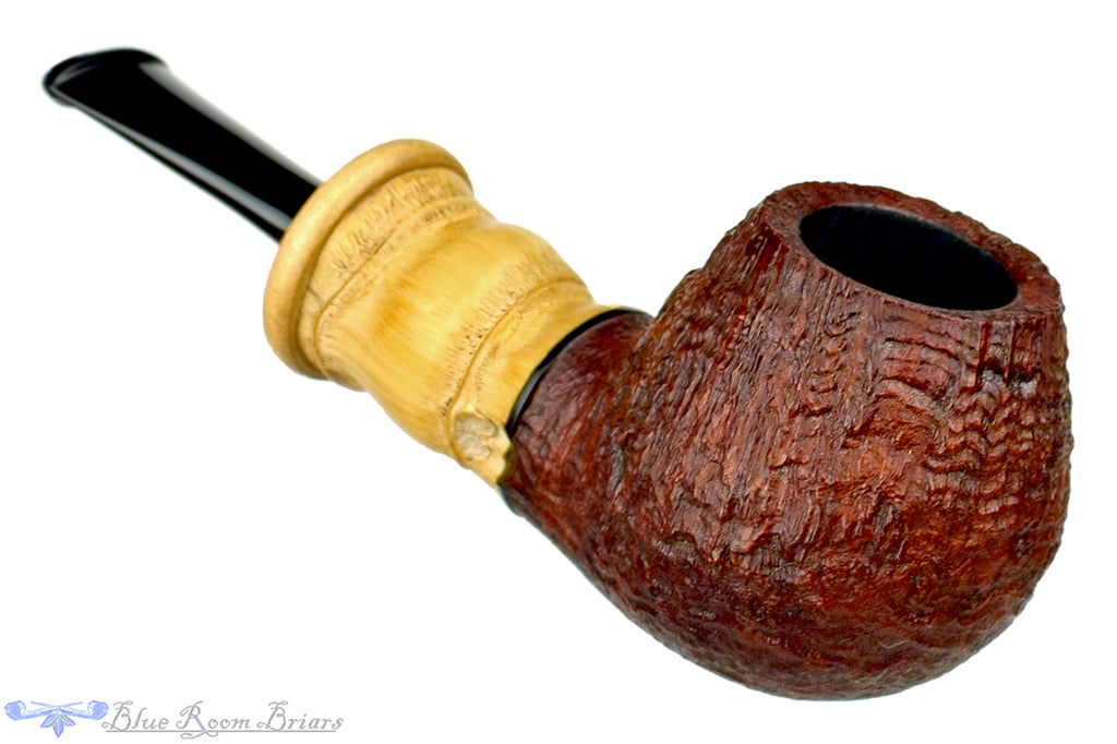 Blue Room Briars is proud to present this Michail Kyriazanos Pipe Sandblast Brandy with Buddha Bamboo and Boxwood