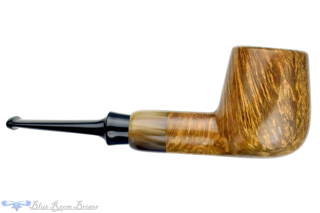 Blue Room Briars is proud to present this Jerry Crawford Pipe Smooth Brandy with Ox Horn