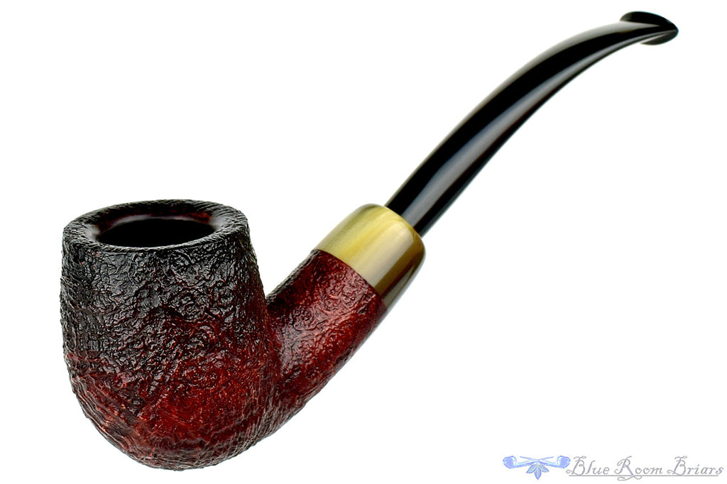 Jesse Jones Pipe 1/2 Bent Fumed Blast Billiard with Military Mount at Blue Room Briars