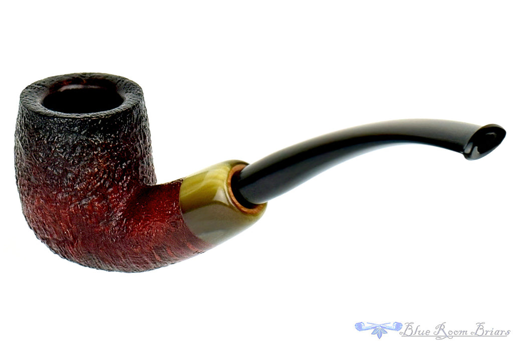 Jesse Jones Pipe 1/2 Bent Fumed Blast Billiard with Military Mount at Blue Room Briars