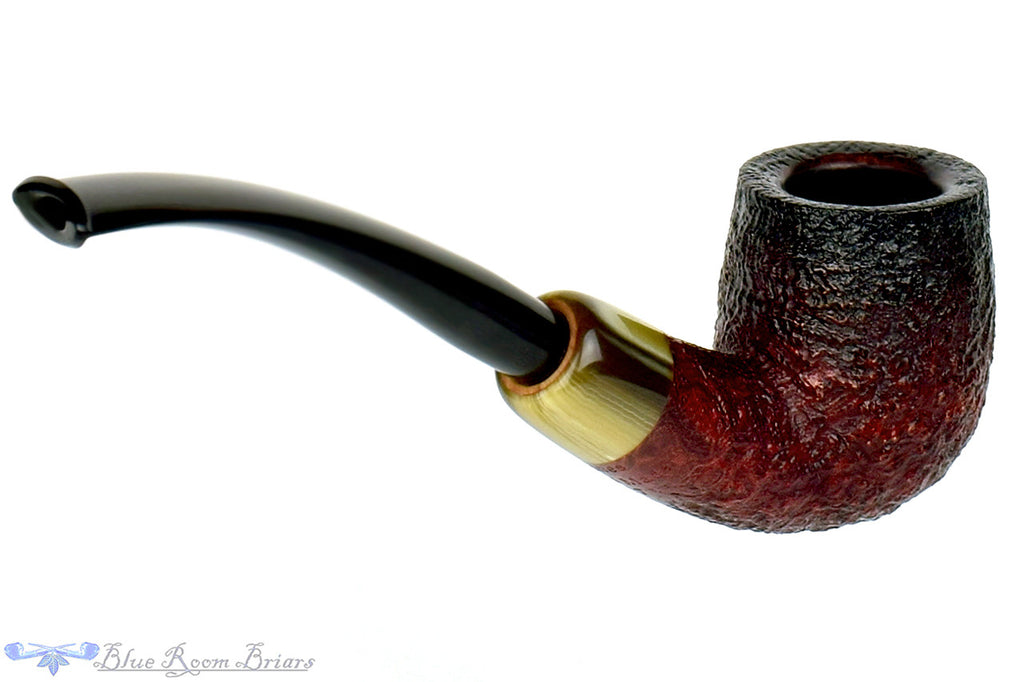 Jesse Jones Pipe 1/2 Bent Fumed Blast Billiard with Military Mount at Blue Room Briars