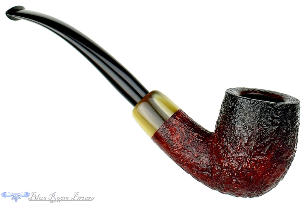 Jesse Jones Pipe 1/2 Bent Fumed Blast Billiard with Military Mount at Blue Room Briars