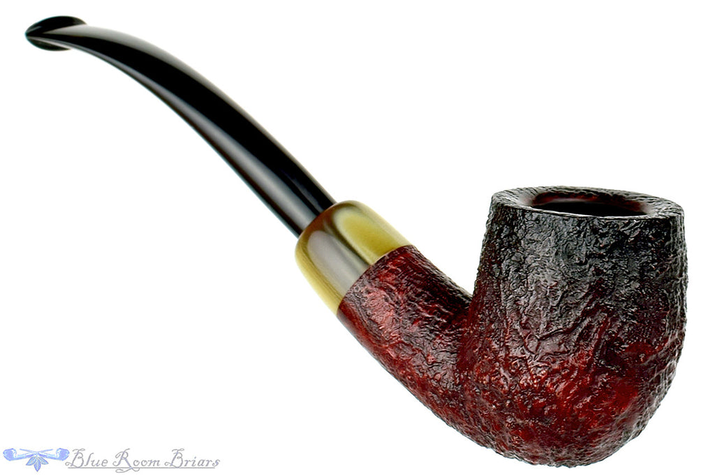 Jesse Jones Pipe 1/2 Bent Fumed Blast Billiard with Military Mount at Blue Room Briars