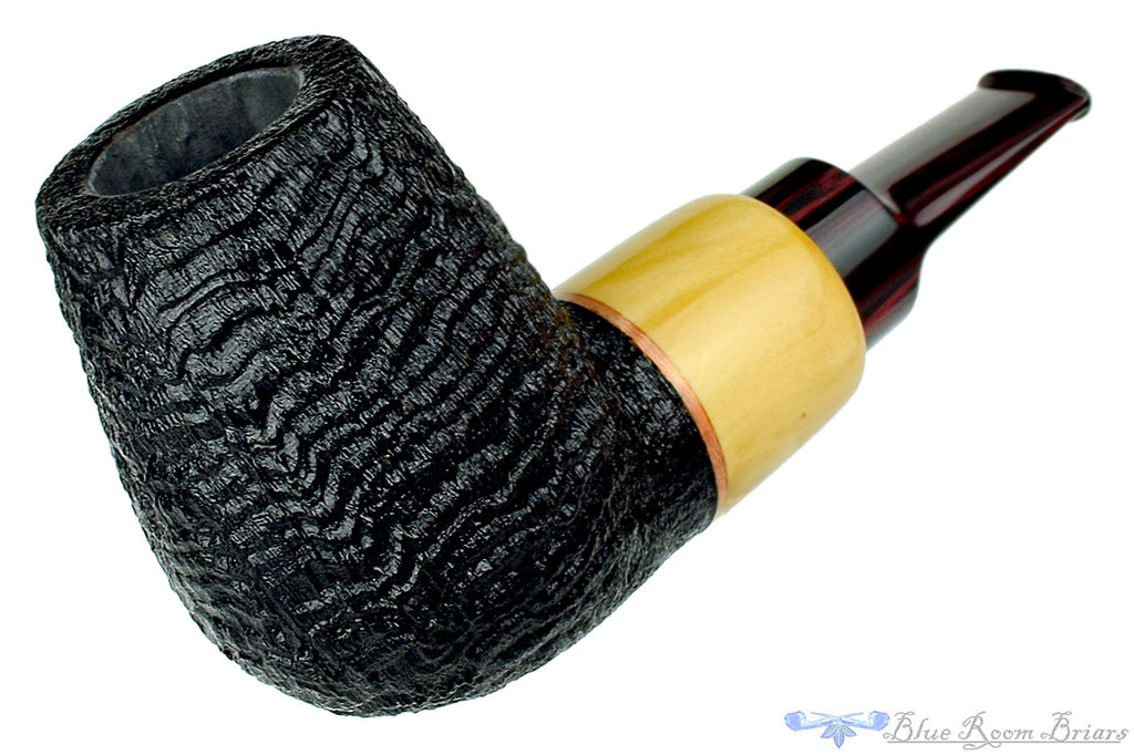 Blue Room Briars is proud to present this Bill Shalosky Pipe 331 Ring Blast Tall Stout Brandy with Box Elder and Brindle