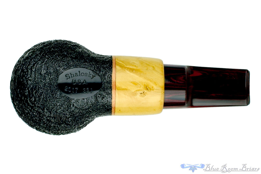 Blue Room Briars is proud to present this Bill Shalosky Pipe 331 Ring Blast Tall Stout Brandy with Box Elder and Brindle