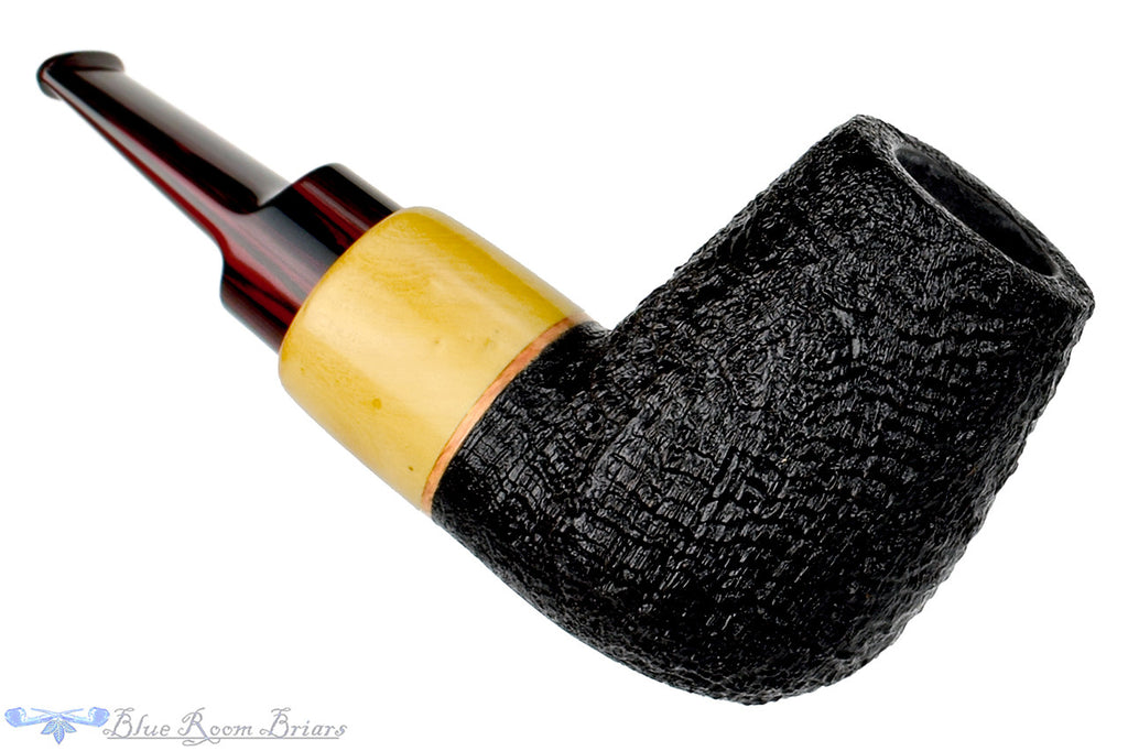 Blue Room Briars is proud to present this Bill Shalosky Pipe 331 Ring Blast Tall Stout Brandy with Box Elder and Brindle