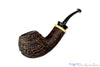 Blue Room Briars is proud to present this Bill Shalosky Pipe 611 Bent Ring Blast Apple with Boxwood
