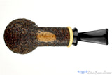 Blue Room Briars is proud to present this Bill Shalosky Pipe 611 Bent Ring Blast Apple with Boxwood