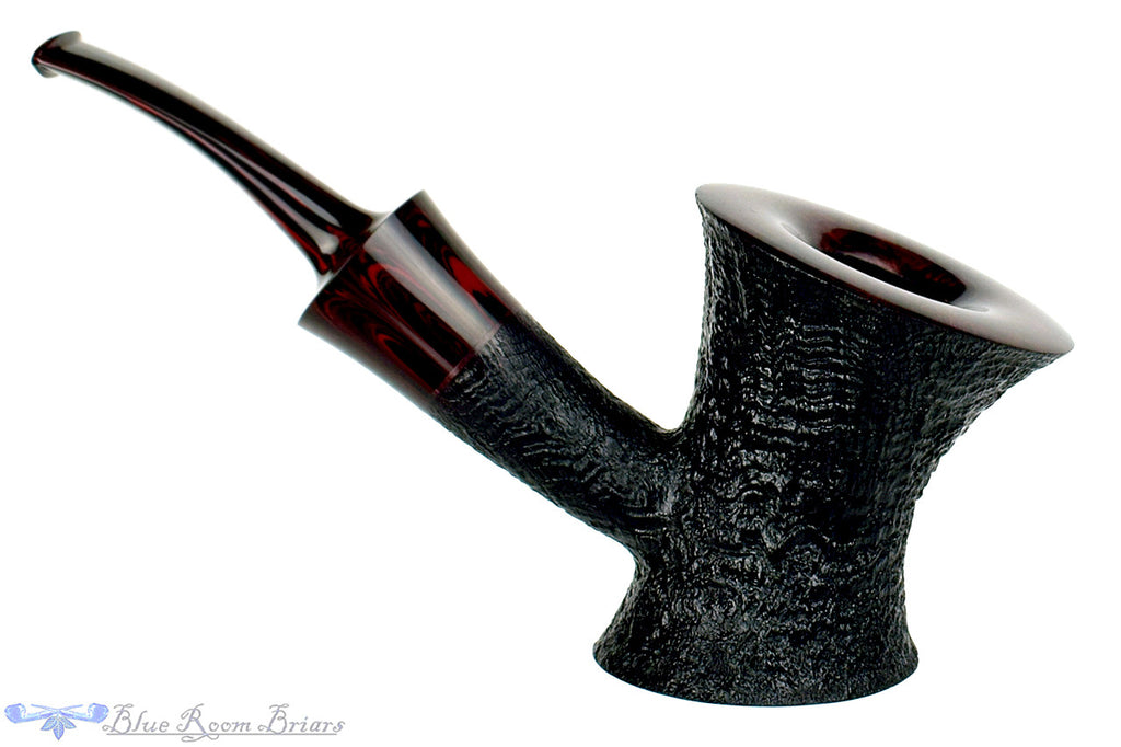 Blue Room Briars is proud to present this Jesse Jones Pipe Black Blast Bent Cherrywood with Smooth Rim