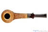 Blue Room Briars is proud to present this Nate King Pipe 689 Tan Blast Oval Shank Rhodesian with Cumberland Brindle