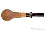 Blue Room Briars is proud to present this Nate King Pipe 689 Tan Blast Oval Shank Rhodesian with Cumberland Brindle