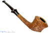 Blue Room Briars is proud to present this Nate King Pipe 689 Tan Blast Oval Shank Rhodesian with Cumberland Brindle
