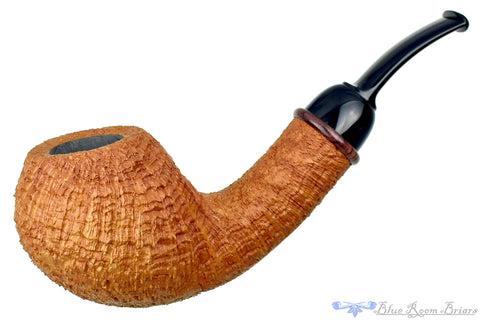 Bill Shalosky Pipe 694 Bent Contrast Ring Blast Fan Dublin with Plateau and Fordite