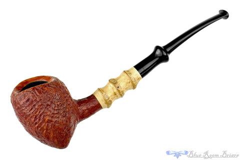 Nate King Pipe 878 Natural Crosscut Prince with Bamboo and Bakelite Stem