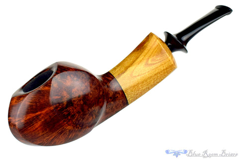 Dirk Heinemann Pipe Black Blast Cherrywood with Buddha Bamboo