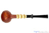 Blue Room Briars is proud to present this Nate King Pipe 721 Mid-Tone Sandblast Potato Sack with Bamboo