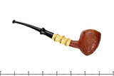 Blue Room Briars is proud to present this Nate King Pipe 721 Mid-Tone Sandblast Potato Sack with Bamboo