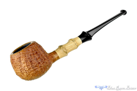 Nate King Pipe 442 Smooth Billiard with Bamboo and Brindle