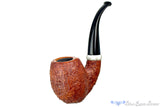Blue Room Briars is proud to present this Nate King Pipe 603 Mid-Contrast Sandblast Reverse Calabash Royal Egg with Bakelite
