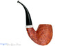 Blue Room Briars is proud to present this Nate King Pipe 603 Mid-Contrast Sandblast Reverse Calabash Royal Egg with Bakelite