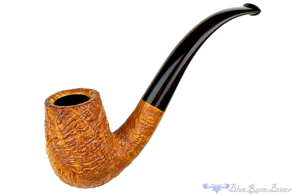 Blue Room Briars is proud to present this Jesse Jones Pipe 3/4 Bent Tan Blast Large Billiard with Brindle