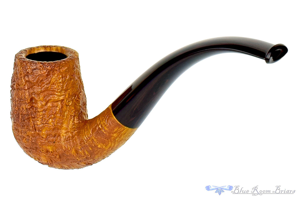 Blue Room Briars is proud to present this Jesse Jones Pipe 3/4 Bent Tan Blast Large Billiard with Brindle