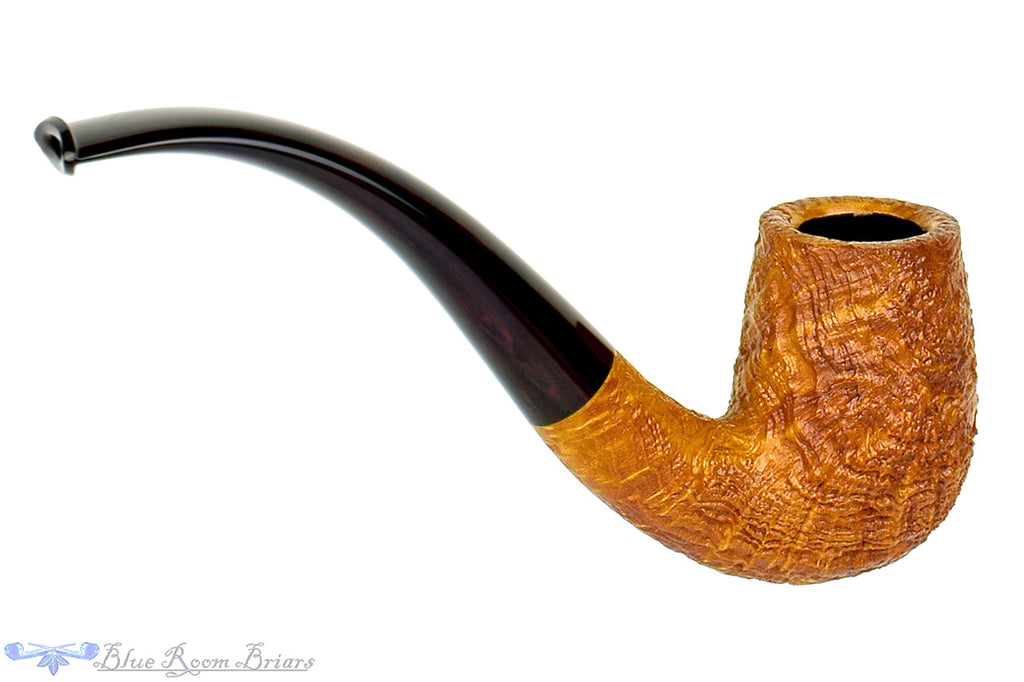 Blue Room Briars is proud to present this Jesse Jones Pipe 3/4 Bent Tan Blast Large Billiard with Brindle