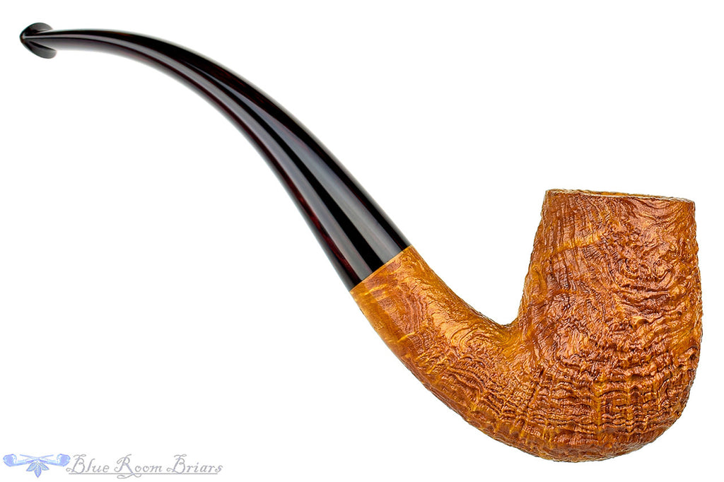Blue Room Briars is proud to present this Jesse Jones Pipe 3/4 Bent Tan Blast Large Billiard with Brindle