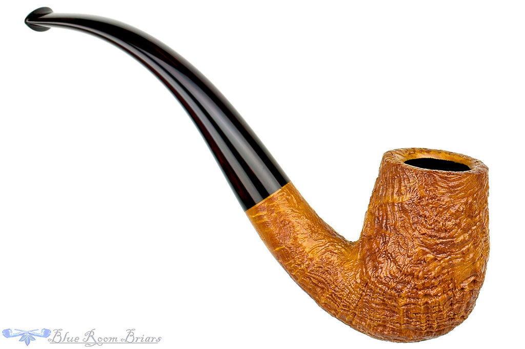 Blue Room Briars is proud to present this Jesse Jones Pipe 3/4 Bent Tan Blast Large Billiard with Brindle