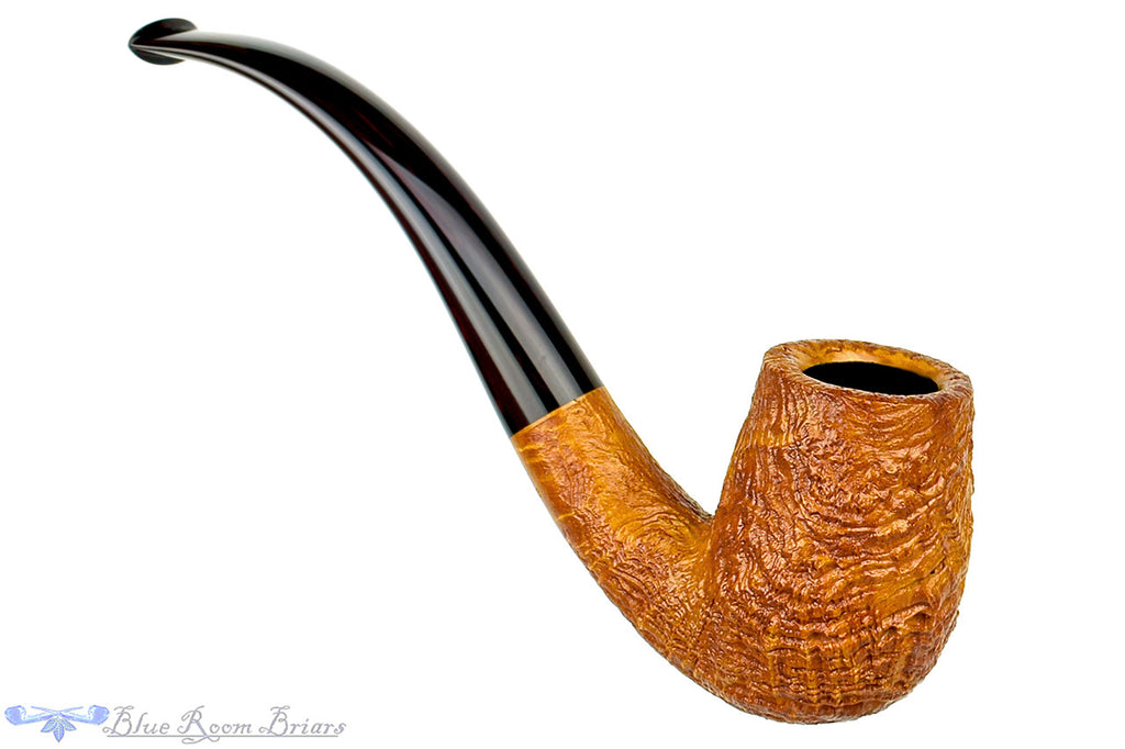 Blue Room Briars is proud to present this Jesse Jones Pipe 3/4 Bent Tan Blast Large Billiard with Brindle