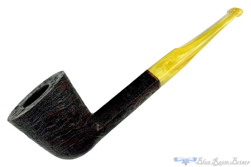 Blue Room Briars is proud to present this Jerry Crawford Pipe Strawberry Wood Diamond Shank Dublin with Vintage Bakelite