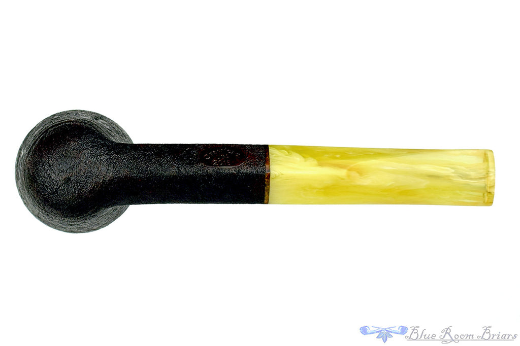 Blue Room Briars is proud to present this Jerry Crawford Pipe Strawberry Wood Diamond Shank Dublin with Vintage Bakelite