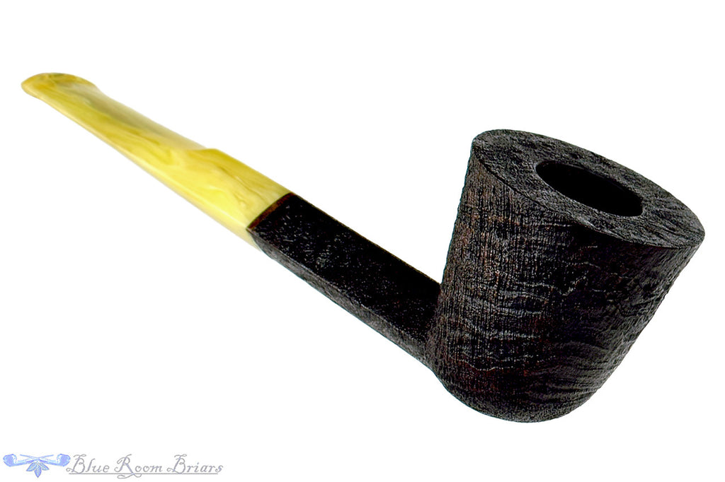 Blue Room Briars is proud to present this Jerry Crawford Pipe Strawberry Wood Diamond Shank Dublin with Vintage Bakelite