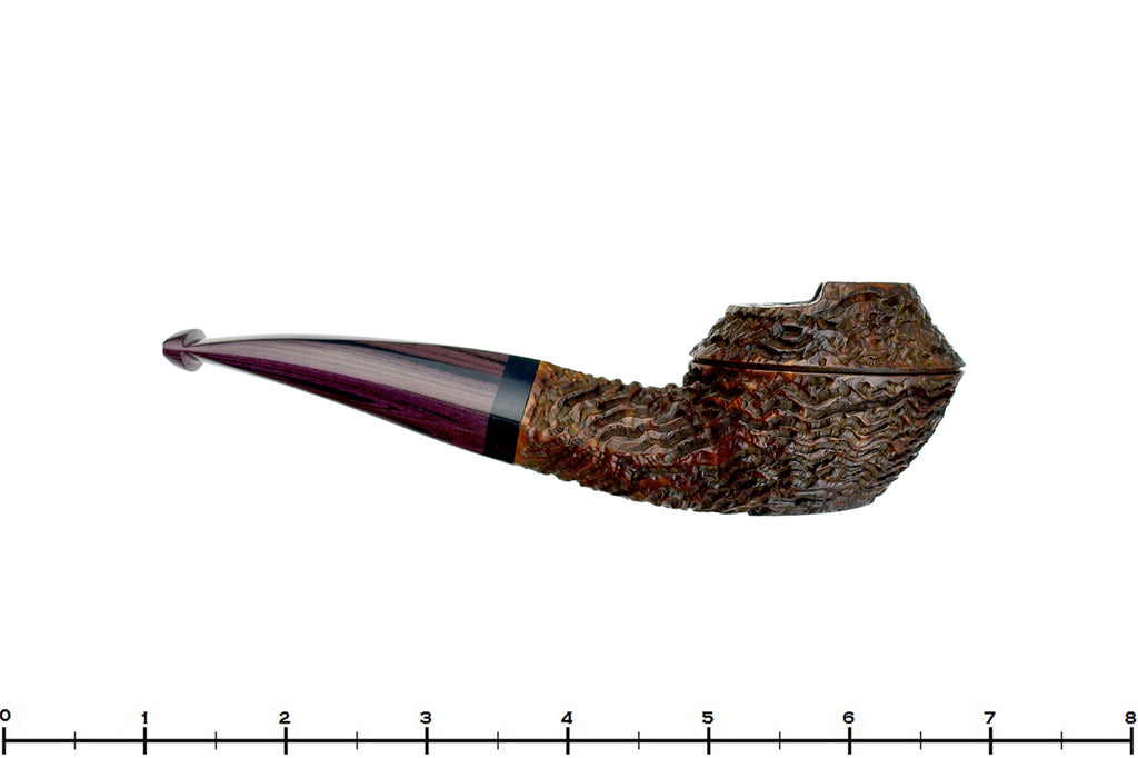 Andrea Gigliucci Pipe Carved 1/8 Bent Windscreen Bulldog with Ebony and Brindle