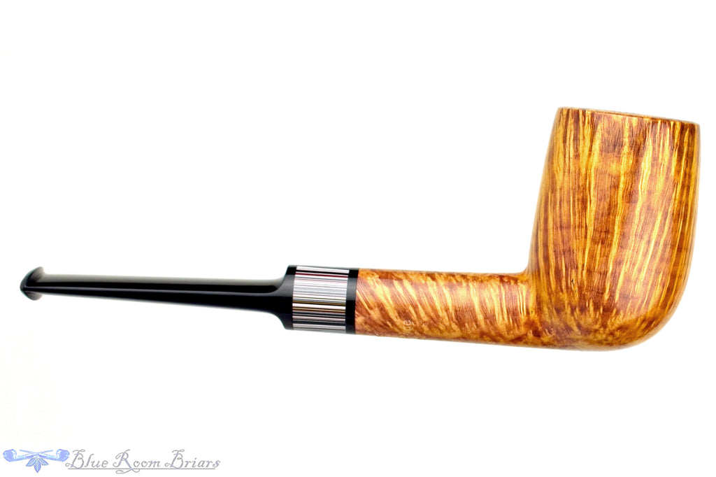 Blue Room Briars is proud to present this Jesse Jones Pipe 3520 Saddled Tall Billiard with Fordite