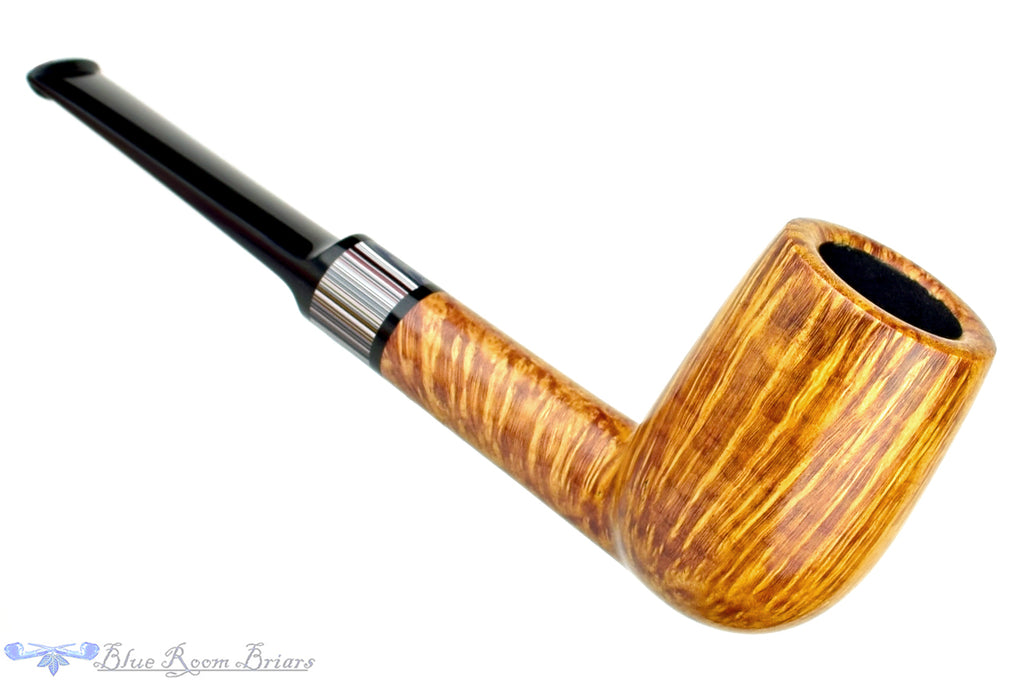 Blue Room Briars is proud to present this Jesse Jones Pipe 3520 Saddled Tall Billiard with Fordite