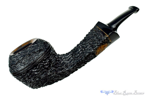 Andrea Gigliucci Pipe Bent Carved Black Boat with Brindle