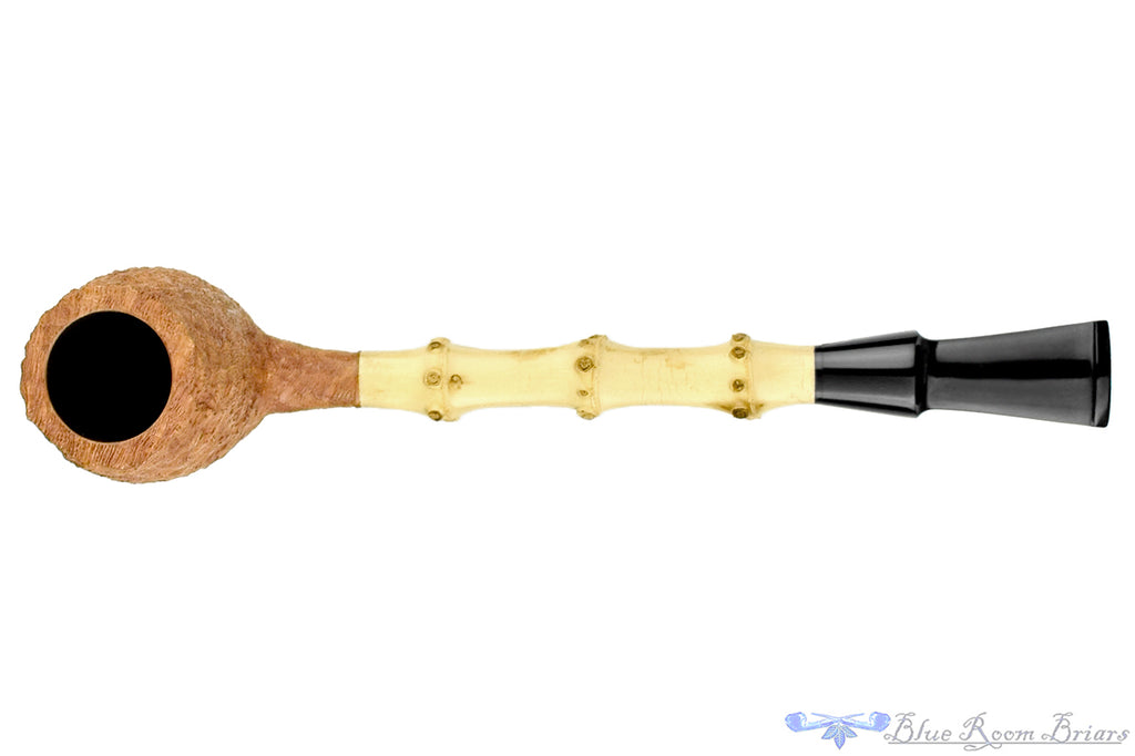 Blue Room Briars is proud to present this Yorgos Mitakidis Pipe 4722 Tan Blast Billiard with Bamboo