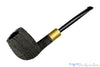 Blue Room Briars is proud to present this Yorgos Mitakidis Pipe 3722 Sandblast Morta Billiard with Brushed Brass and Military Mount