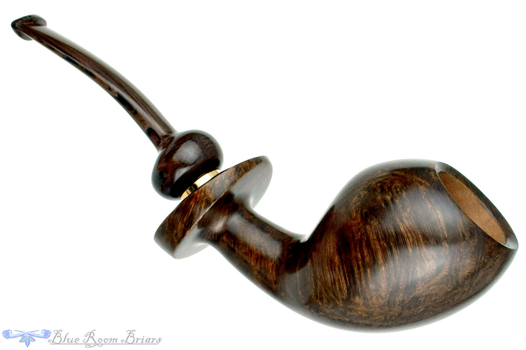 Blue Room Briars is proud to present this Andrey Kharitonov Pipe Pear with Brass and Brindle