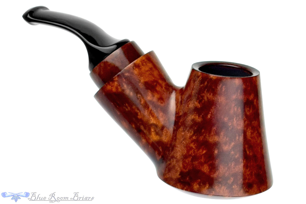Blue Room Briars is proud to present this Johny Pipes Bent Volcano Reverse Calabash
